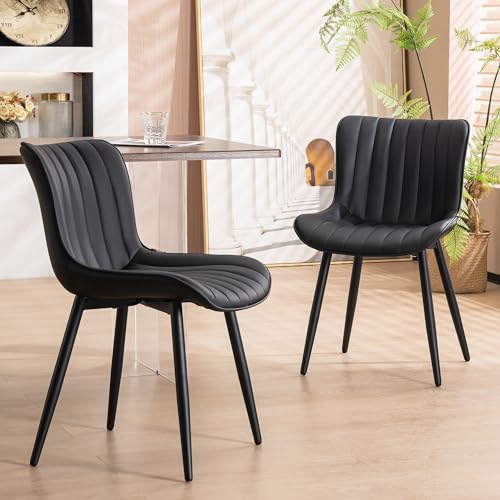 laz blinds Black Mid-Century Modern Dining Chair Set